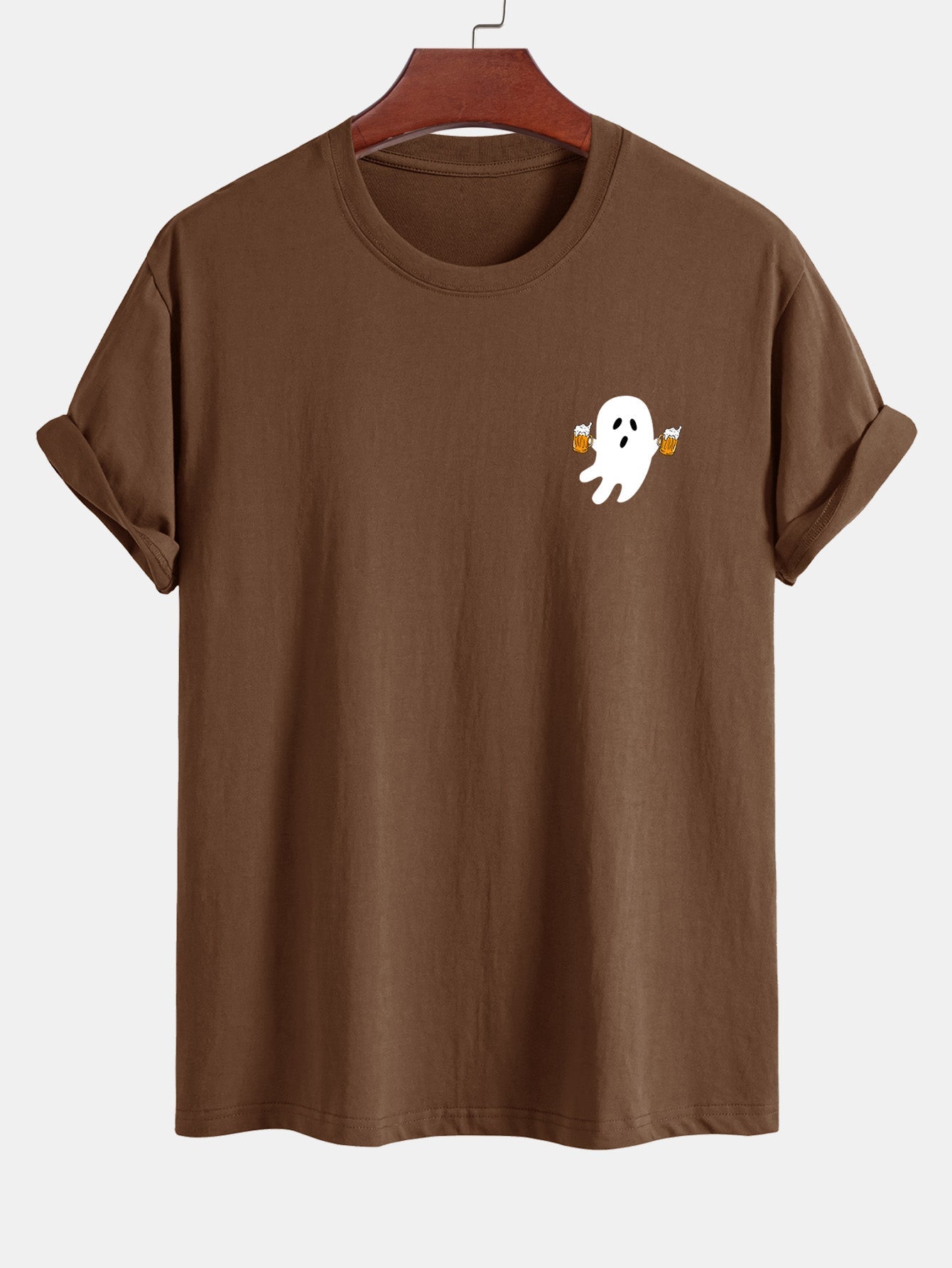 Joaquim® | Regular Fit Beer Ghost Print Cotton T-Shirt