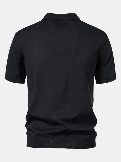 Owen | Stripe Jacquard Knit Polo Shirt