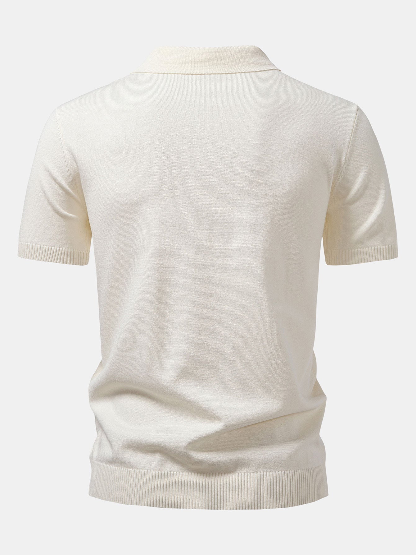 Elijah | Twist Jacquard Knitted Zipper Polo Shirt