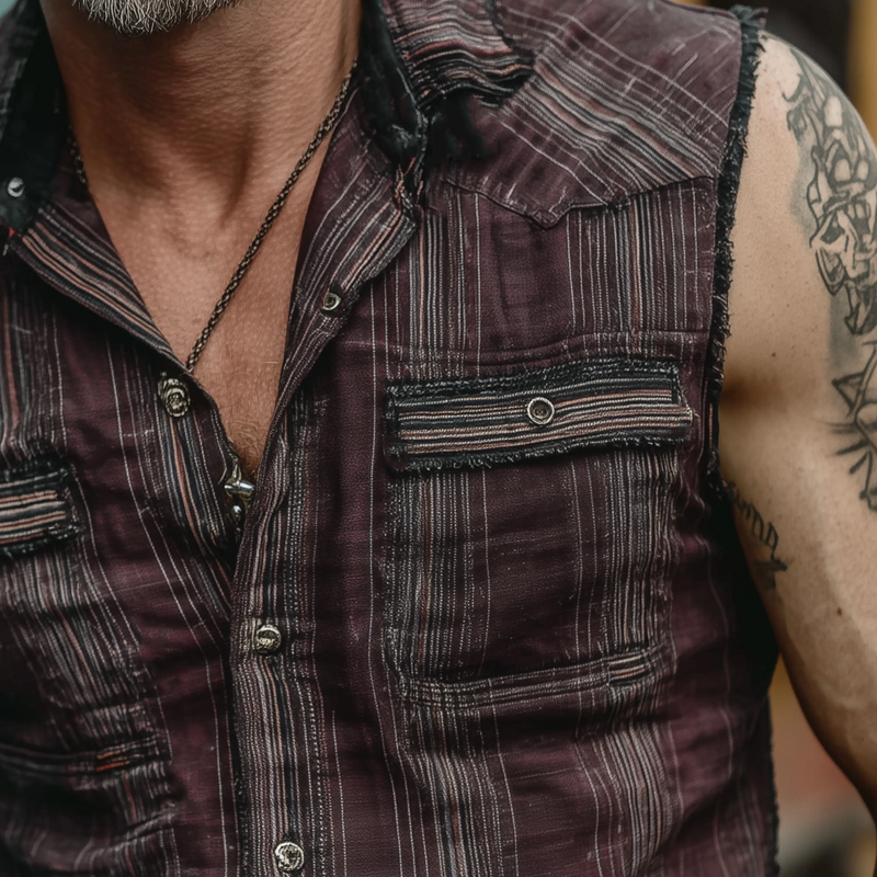 Cruz | Men'S Vintage Check Multi-Pocket Lapel Vest