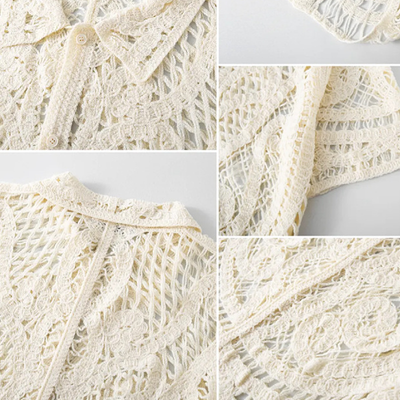 Herbert | Men'S Solid Color Knitted Jacquard Short-Sleeved Shirt