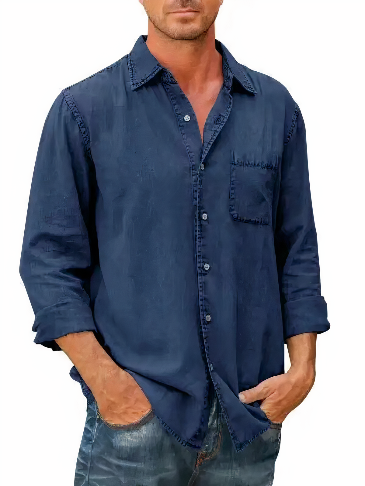 Fabian® | Long Sleeve Denim Shirt