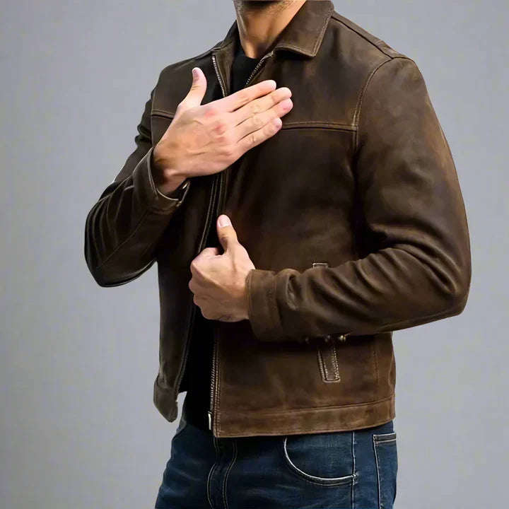 Sidney | Leather jacket with zip