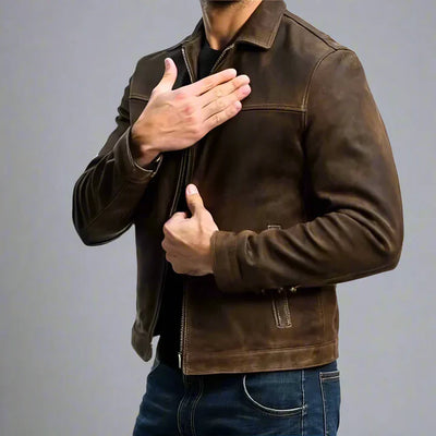 Sidney | Leather jacket with zip