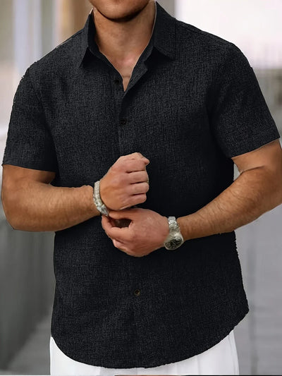 Pax | Lightweight short-sleeved linen blend shirt