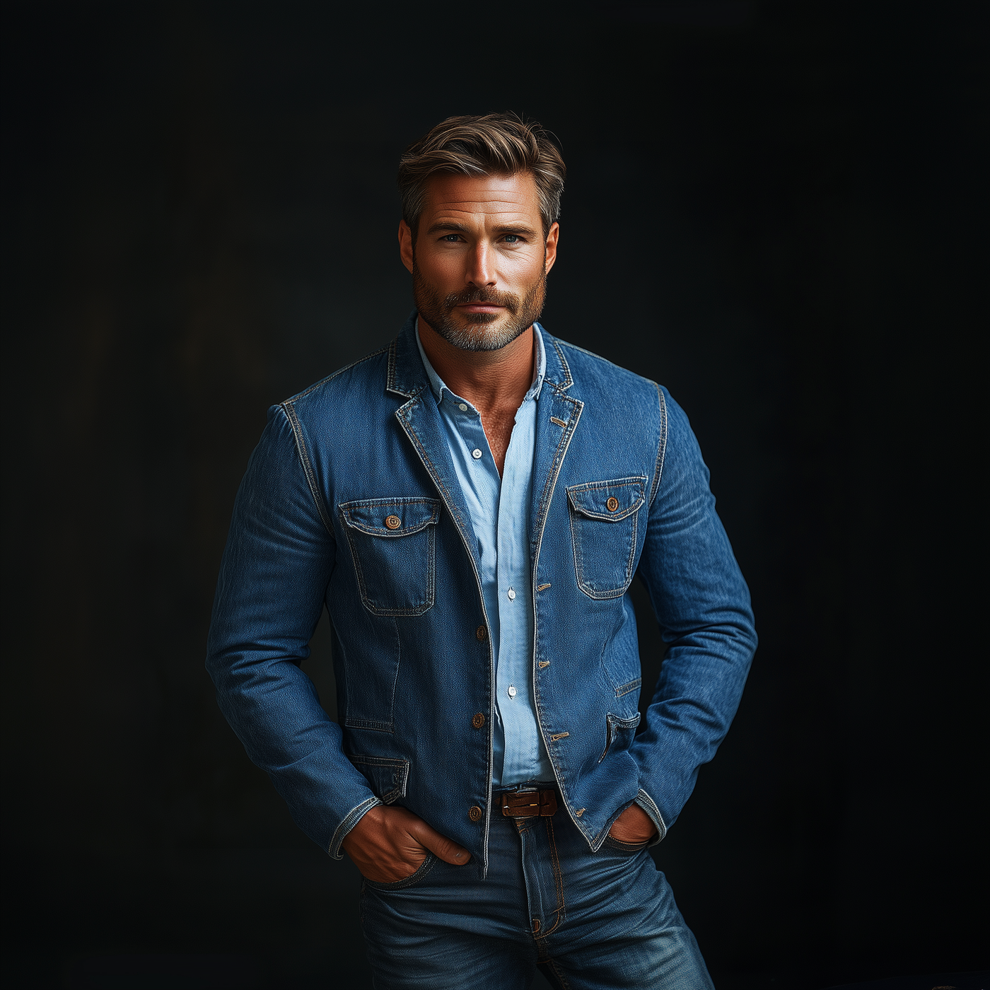 Jonathan | Men'S Vintage Washed Denim Blazer