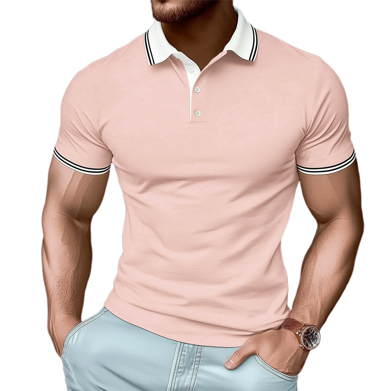 Karl | Men'S Summer Business Cotton Short Sleeve Polo Shirt