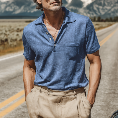 Tyrell | Men'S Spring And Summer Fashion Casual Bamboo Cotton Comfortable Breathable Short-Sleeved Polo Shirt