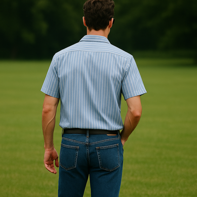 Rory | Men'S Summer Fashion Striped Cotton And Linen Short Sleeve Shirt