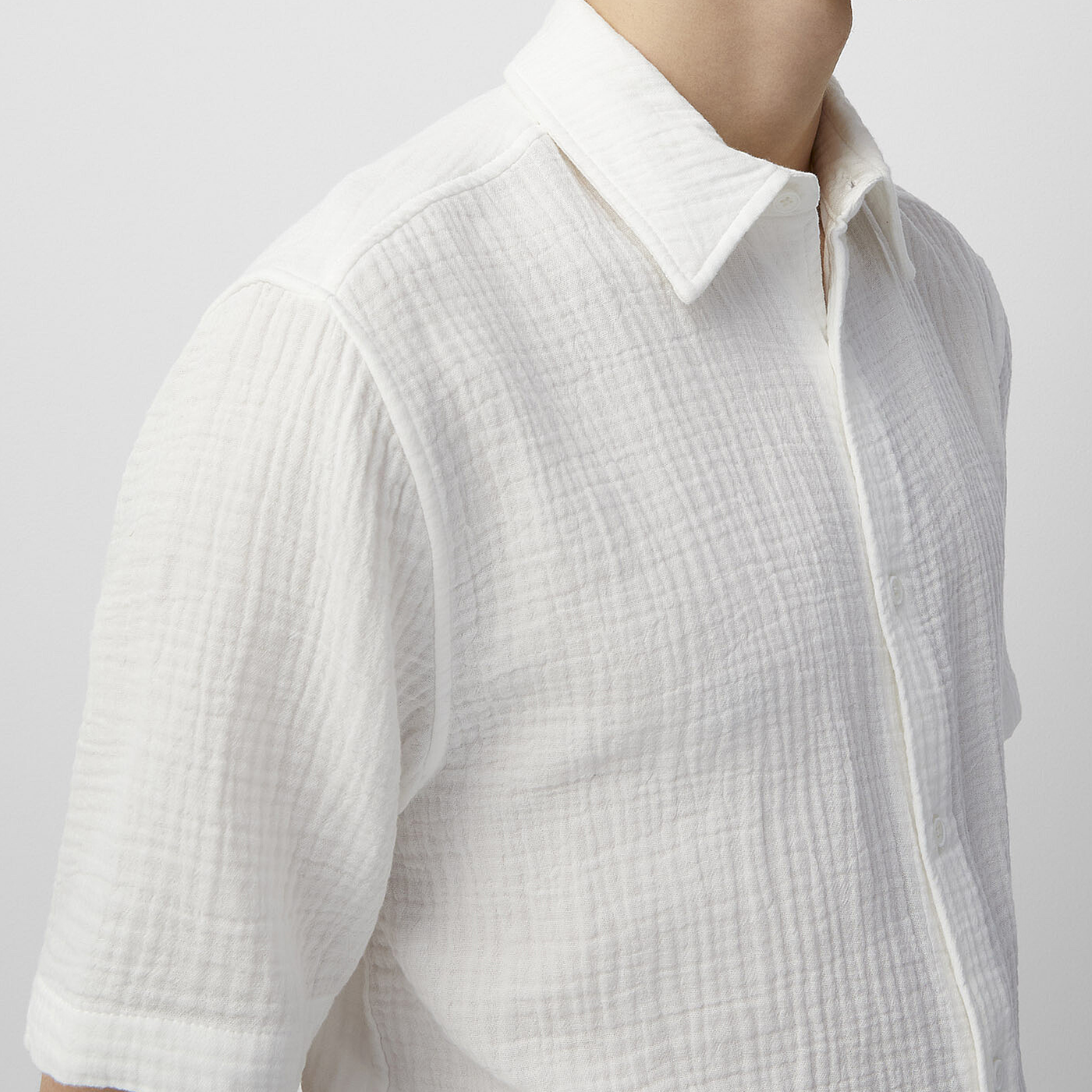 Terrance | Men'S Spring And Summer Casual Pleated Cotton Blended Short Sleeve Shirt