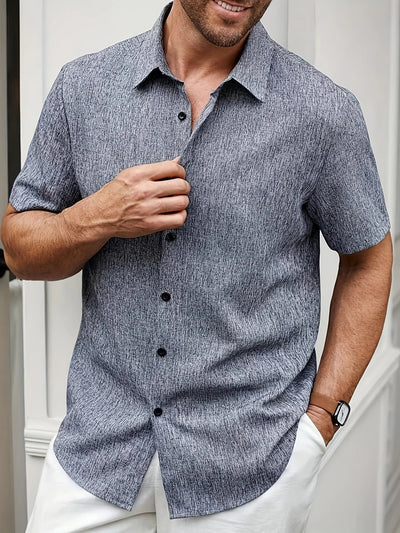 Pax | Lightweight short-sleeved linen blend shirt