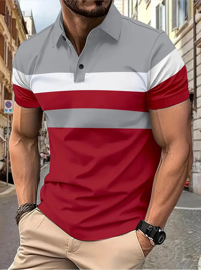Lula® | Casual Men'S Short Sleeve Shirt With Color Block Design