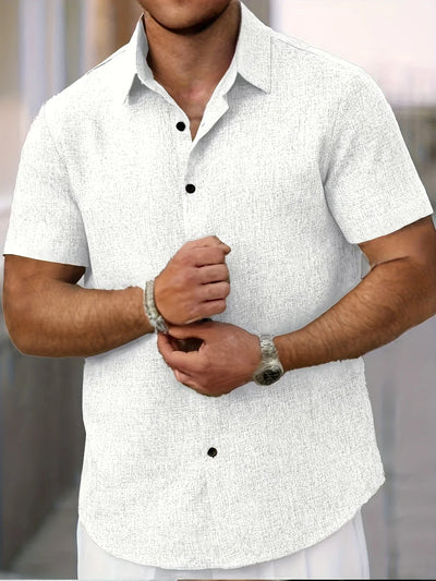 Pax | Lightweight short-sleeved linen blend shirt