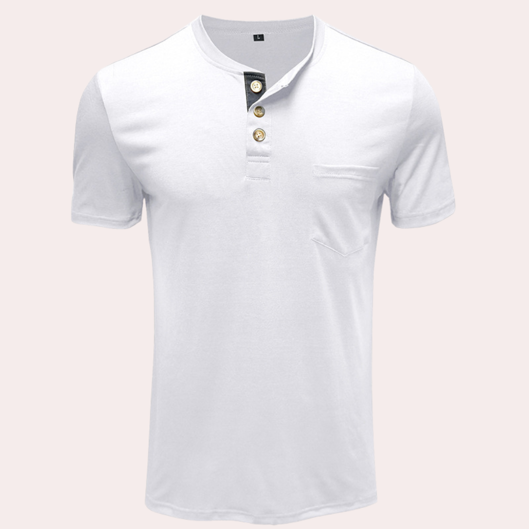 Miles® | Men's Elegant Button-Down T-Shirt
