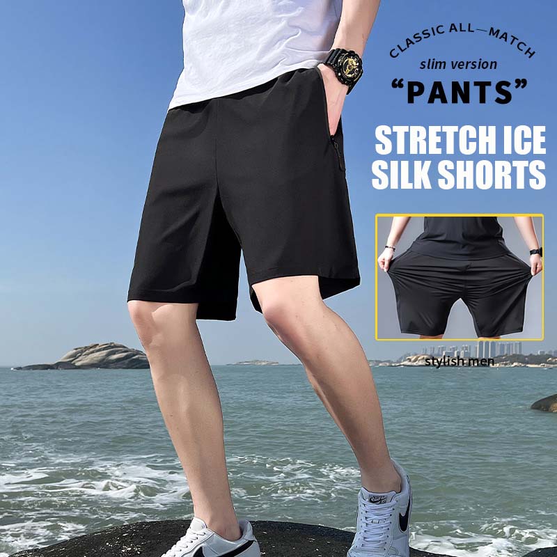 Malik® | Men'S Plus Size Ice Silk Stretch Shorts