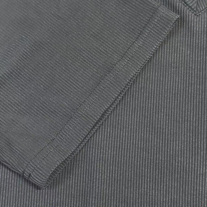 Men's Casal Ribbed Cotn Blend V-neck SliFit Short-sleeved T-shirt