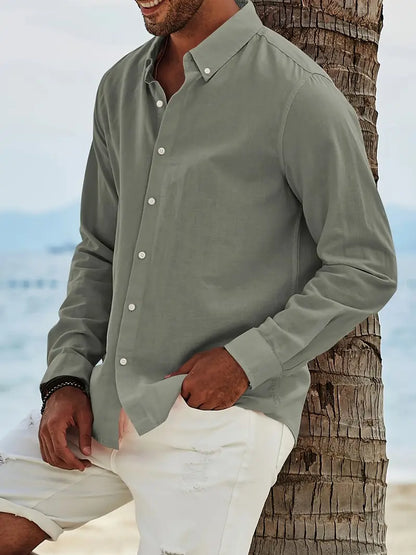 Lotis® | Casual Long-Sleeved Shirt With Button Placket
