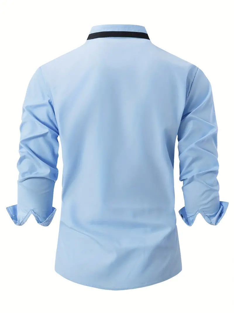 Kruz® | Color Block Long Sleeve Shirt For Men