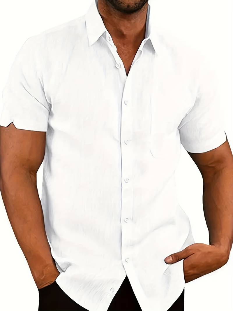 Luciana® | Plain Short Sleeve Shirt For Men