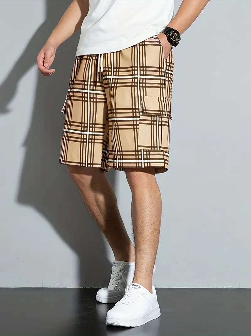 Harvey® | Casual Checked Shorts With Drawstring And Side Pockets