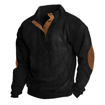 Jaden® | Men's ribbed sweater with button closure