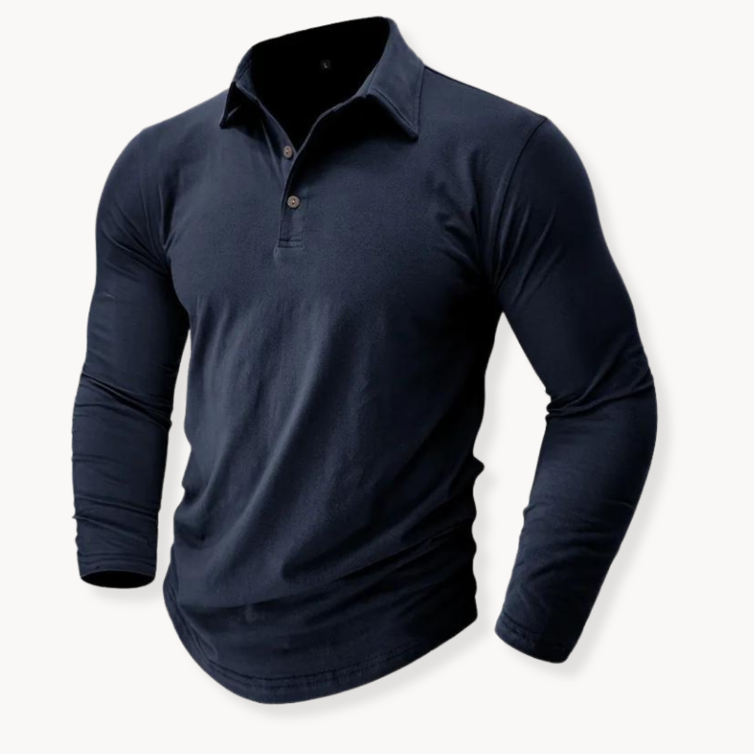Cathal® | Casual Polo With Long Sleeves