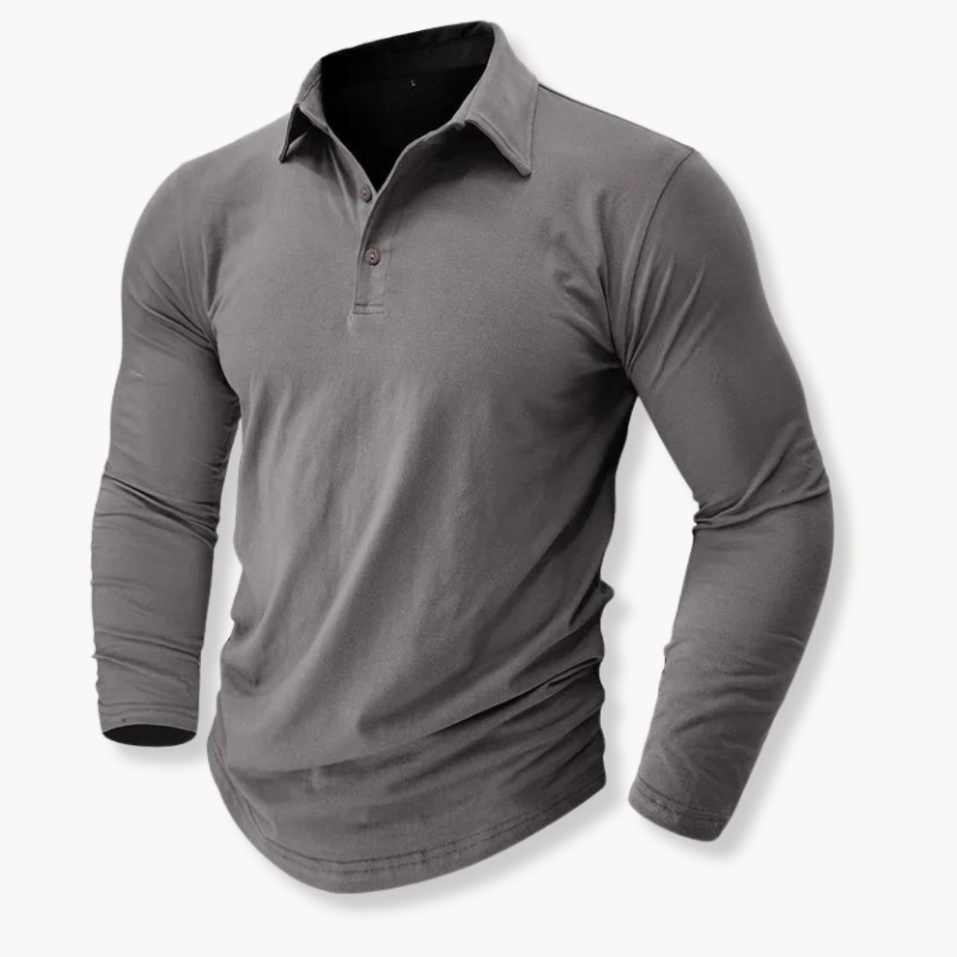 Cathal® | Casual Polo With Long Sleeves