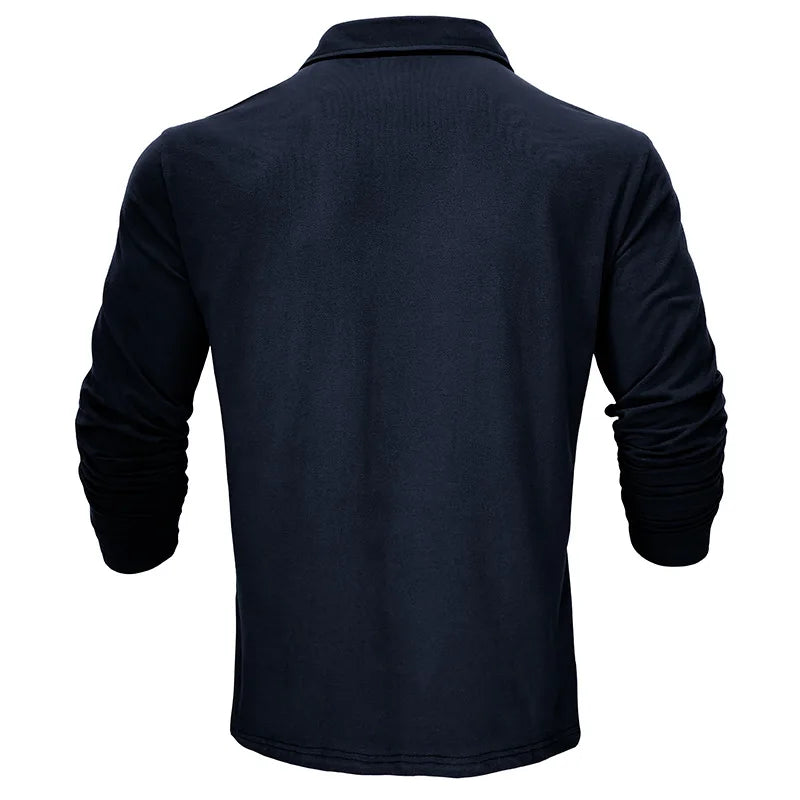 Cathal® | Casual Polo With Long Sleeves