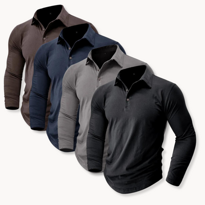 Cathal® | Casual Polo With Long Sleeves