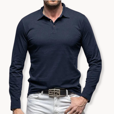 Cathal® | Casual Polo With Long Sleeves