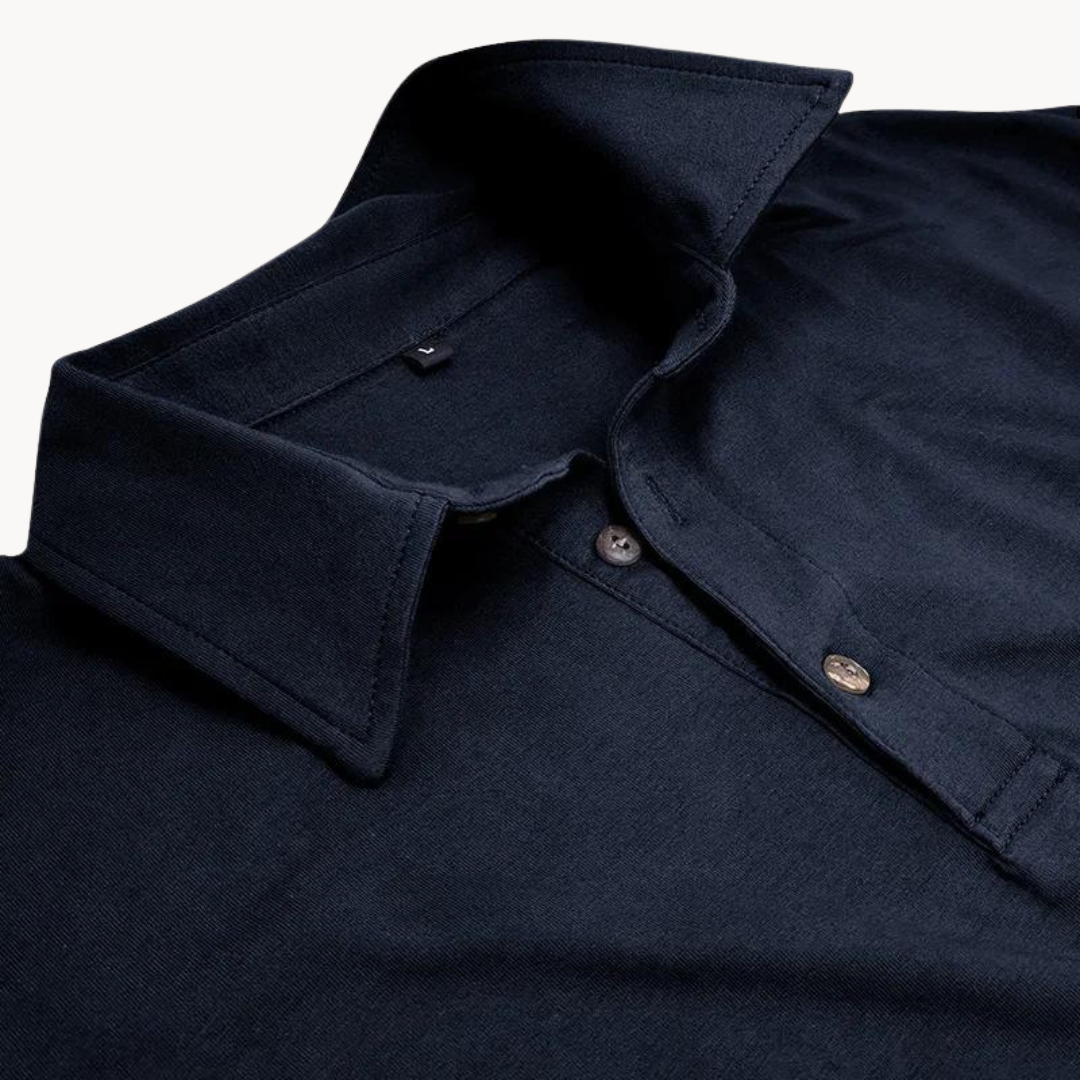 Cathal® | Casual Polo With Long Sleeves