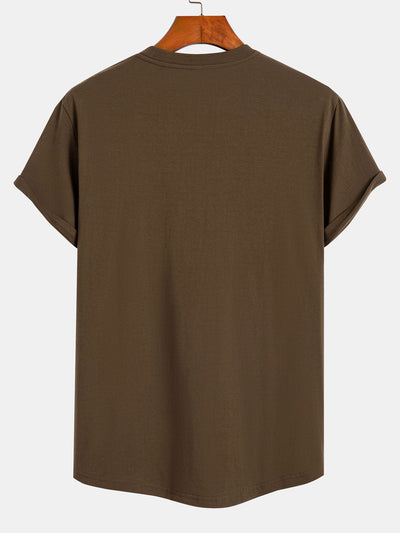 Kane® | Tokyo Japanese Cherry Blossoms Print Cotton Arc Hem T-Shirt