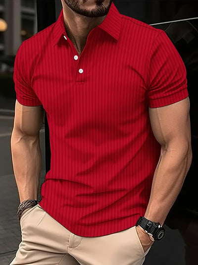 Livia® | Casual Ribbed Short Sleeve Shirt For Men