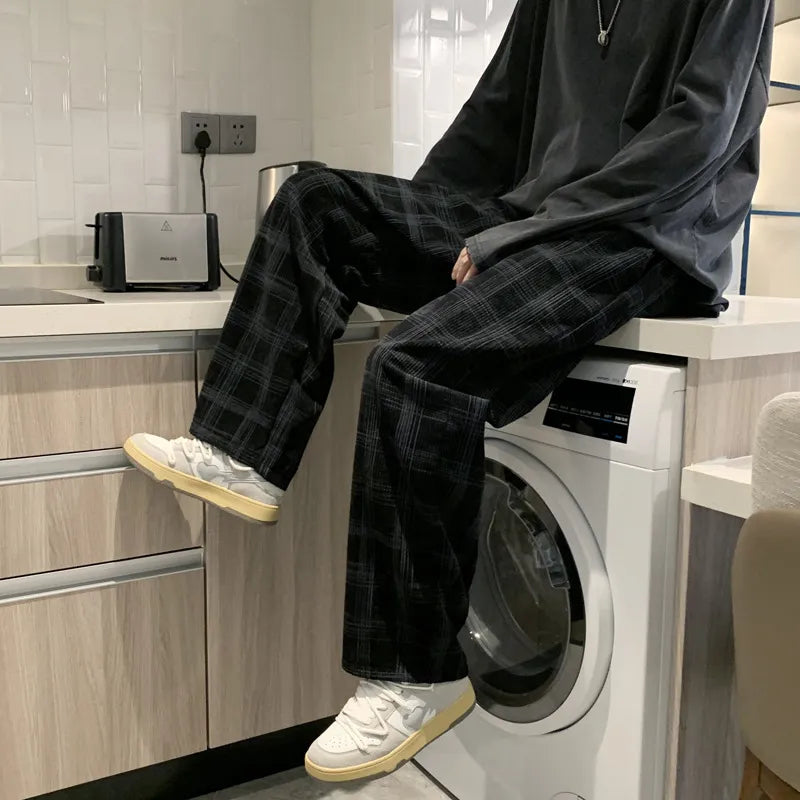 Samson® | Corduroy Checked Baggy Pants
