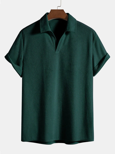 Tobias® | Short Sleeve Corduroy Polo Shirt