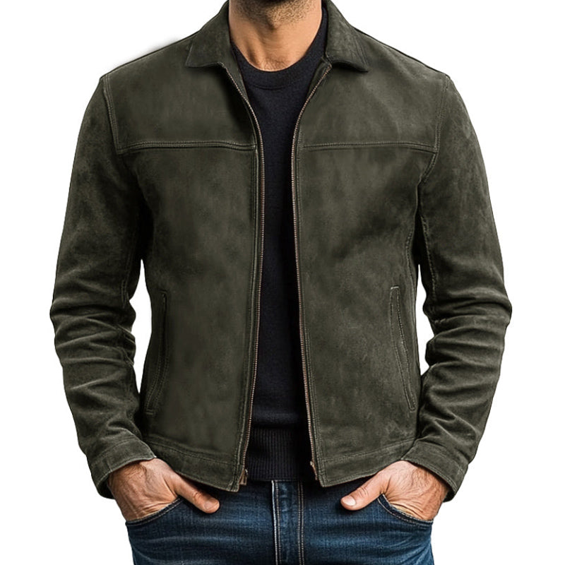 Men's Classic Fashionipper P Leather Jacket