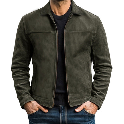 Men's Classic Fashion Zipper PU Leather Jacket