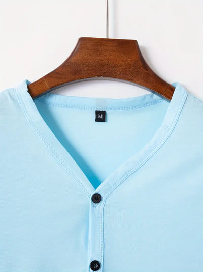 Ellis® | Solid, Casual V-Neck T-Shirt For Men