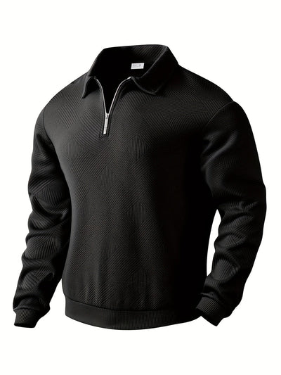 Jonathan® | Vintage Sweater With Zipper And Geometric Design