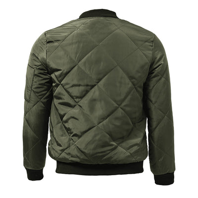 Men's Padded Stand Collar Solid Color Thermal Padded Jacket