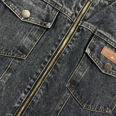 Men's Vine Washed Baseball Collar SliFit DeniJacket