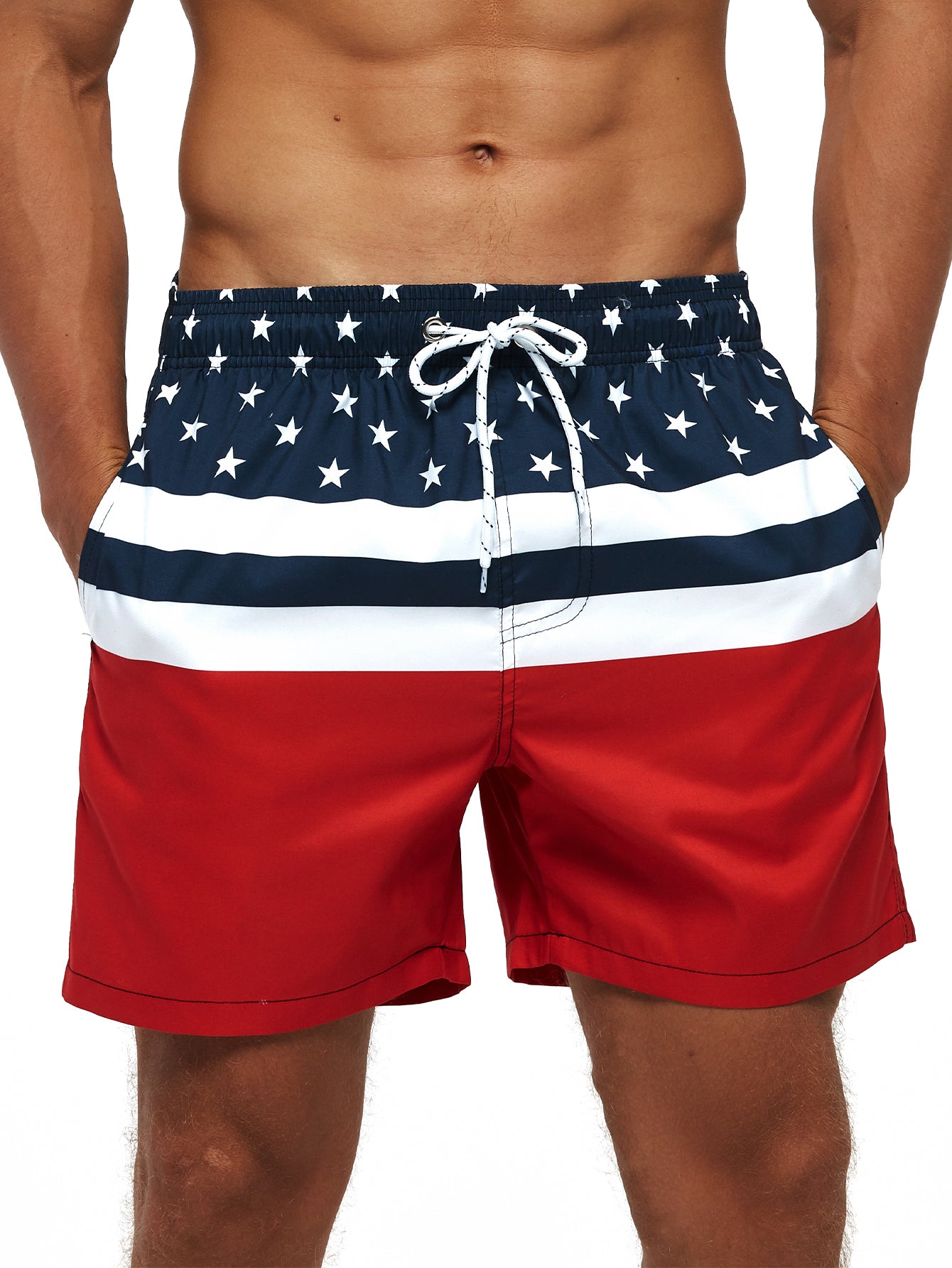 Zosima | Stars And Stripes Print Swim Shorts