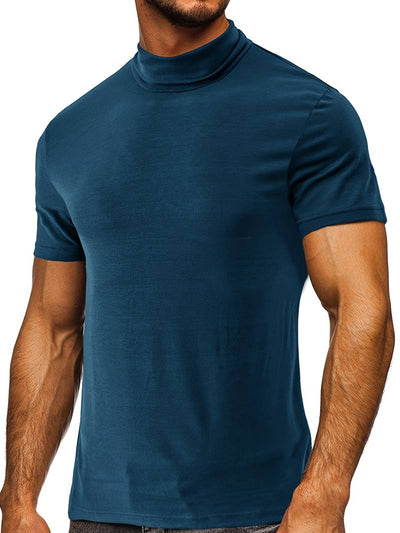 Lucian® | Casual Short Sleeve Turtleneck T-Shirt