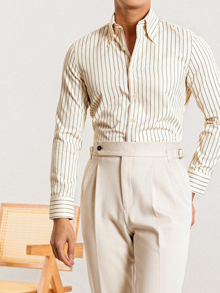 Ennis® | Premium Men'S Striped Business Shirt With Long Sleeves