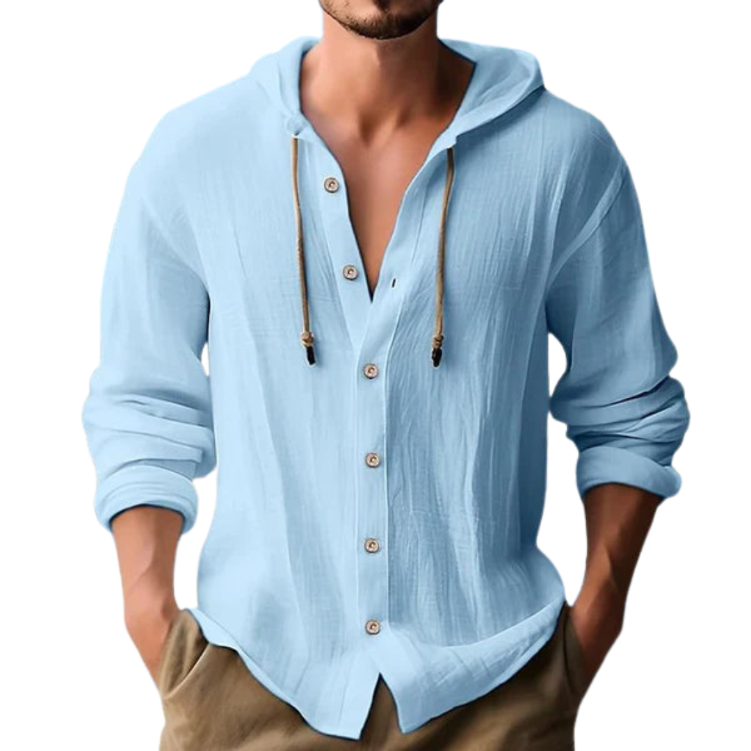 Ignatius® | Button-Down Shirt With Hood For Men