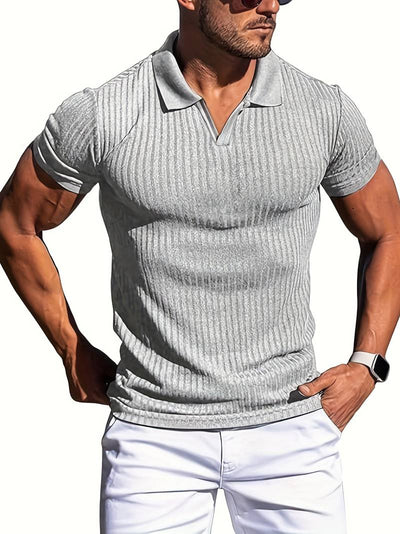 Hamish® | Ribbed Slim Fit Polo-Shirt
