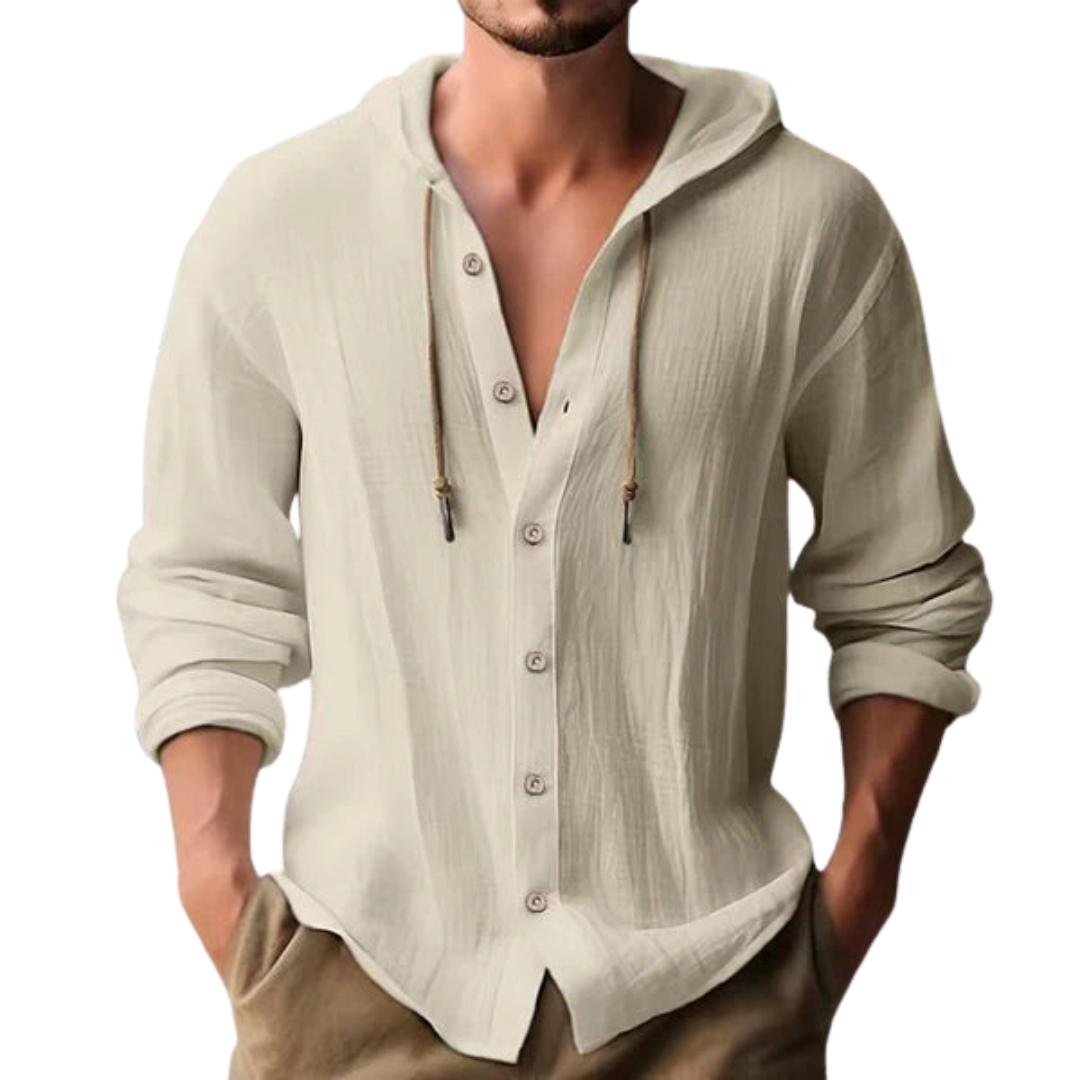 Ignatius® | Button-Down Shirt With Hood For Men