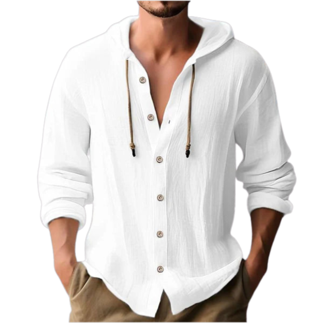 Ignatius® | Button-Down Shirt With Hood For Men