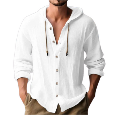 Ignatius® | Button-Down Shirt With Hood For Men
