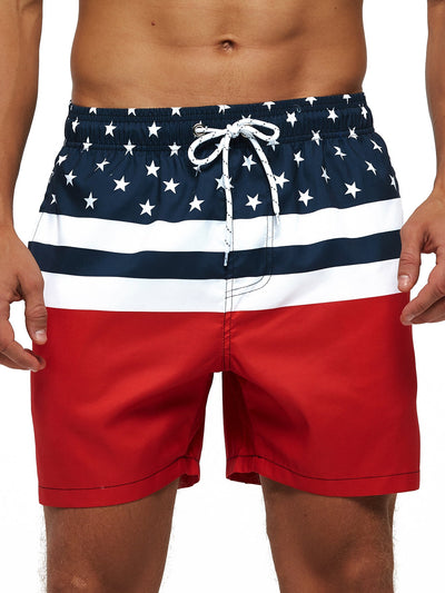 Zosima | Stars And Stripes Print Swim Shorts